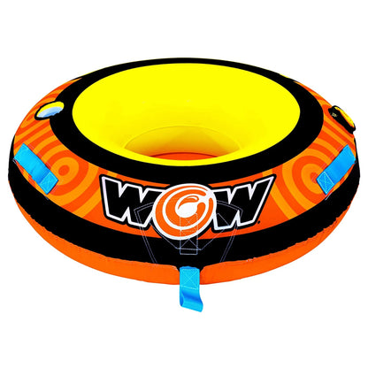 WOW Watersports Lil' Skipper 1 Person Towable W Fast Inflate and Built-In Cup Holder