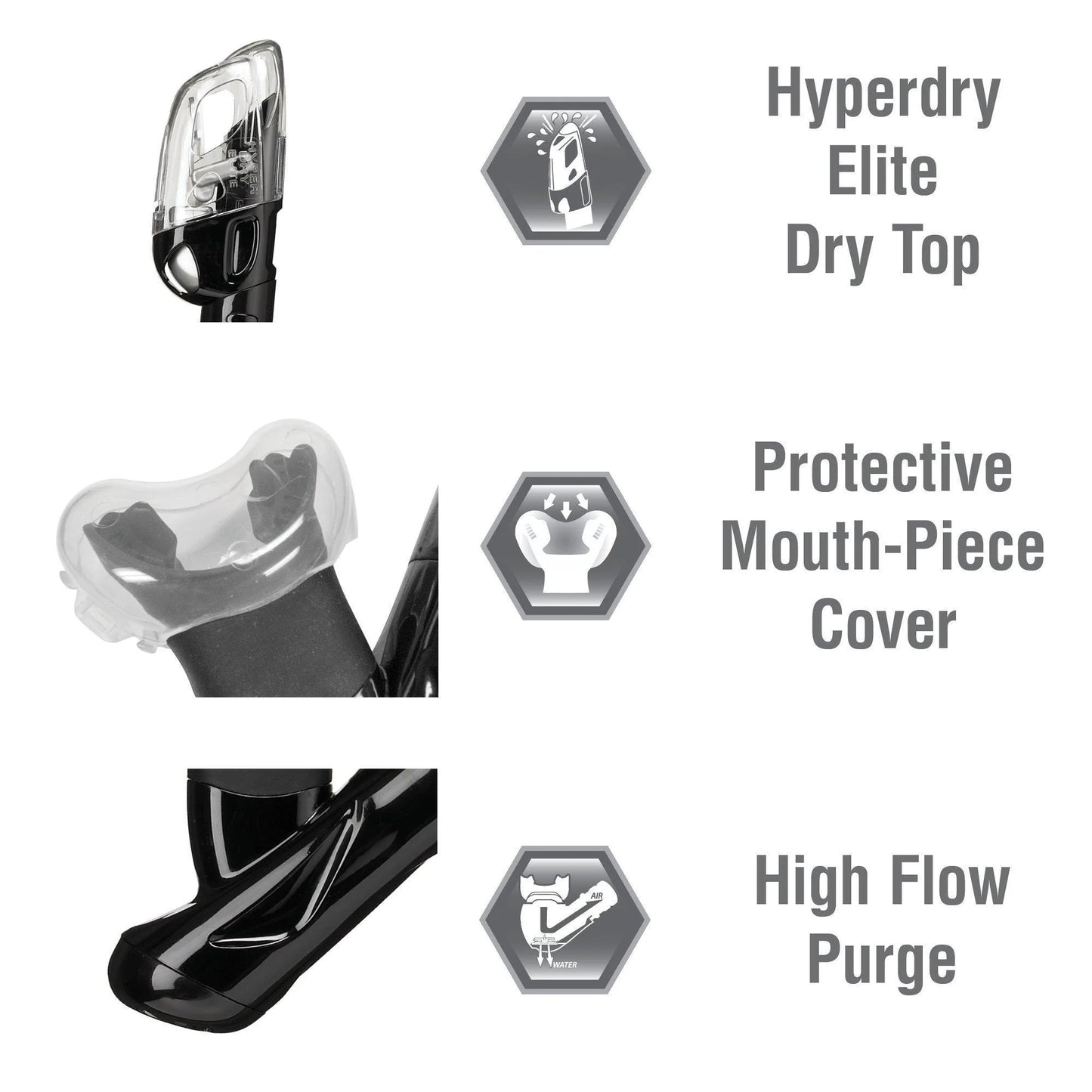 Sport Adult Serene Mask and Dry Snorkel Combo with Reusable Travel Bag