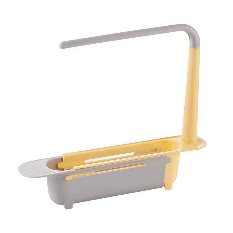 Sinkspace™ 2-In-1 Telescopic Sink Storage Rack – Adjustable, Expandable Sponge Holder for Effortless Kitchen Organization